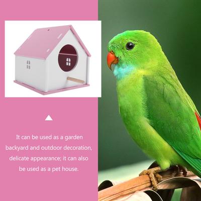 Bird House Parrot Nest Hanging Outdoor Garden Birdhouse Decor Delicate Feeding Hut for Accessory