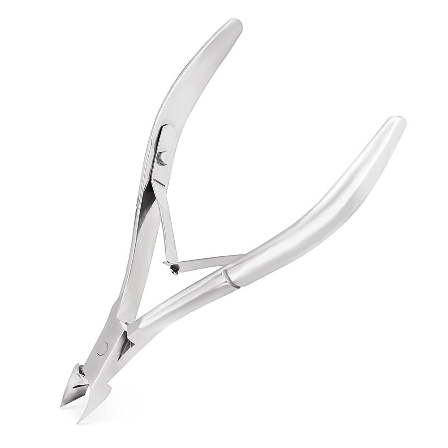 

Кусачки для кутикулы из нержавеющей стали с двойной пружиной, ножницы для удаления омертвевшей кожи, инструмент для маникюра и педикюра серебряный