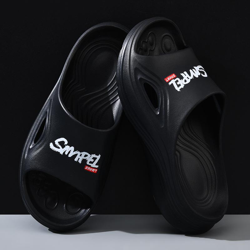 Slippers men's summer new color matching non-slip thick-soled sandals hollow comfortable casual beach shoes men