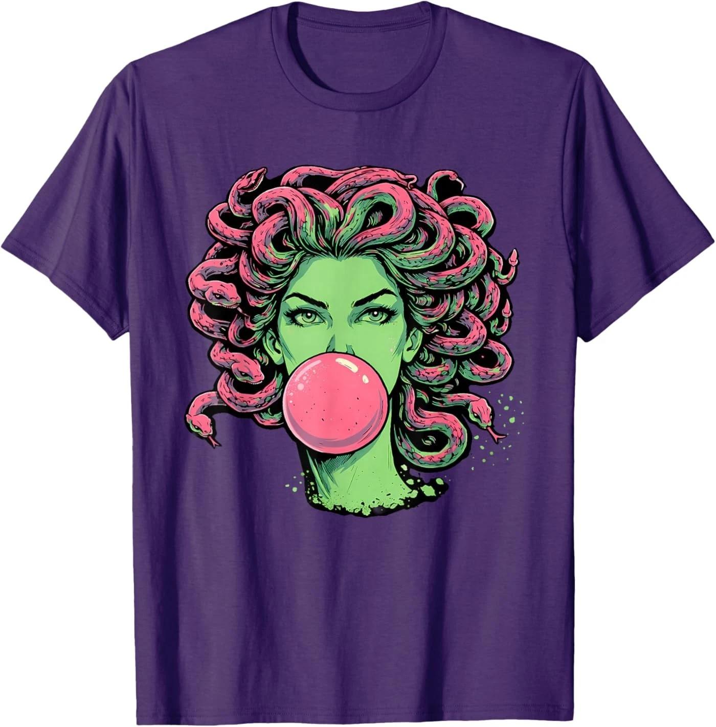 Medusa Bubblegum Greek Mythological Snake Hair Goddess T-Shirt XL