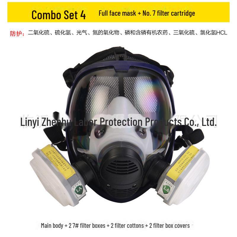 Multifunctional Gas Mask for Spray Painting, Pesticides, Chemical Protection & Grinding Dust with Spherical Design