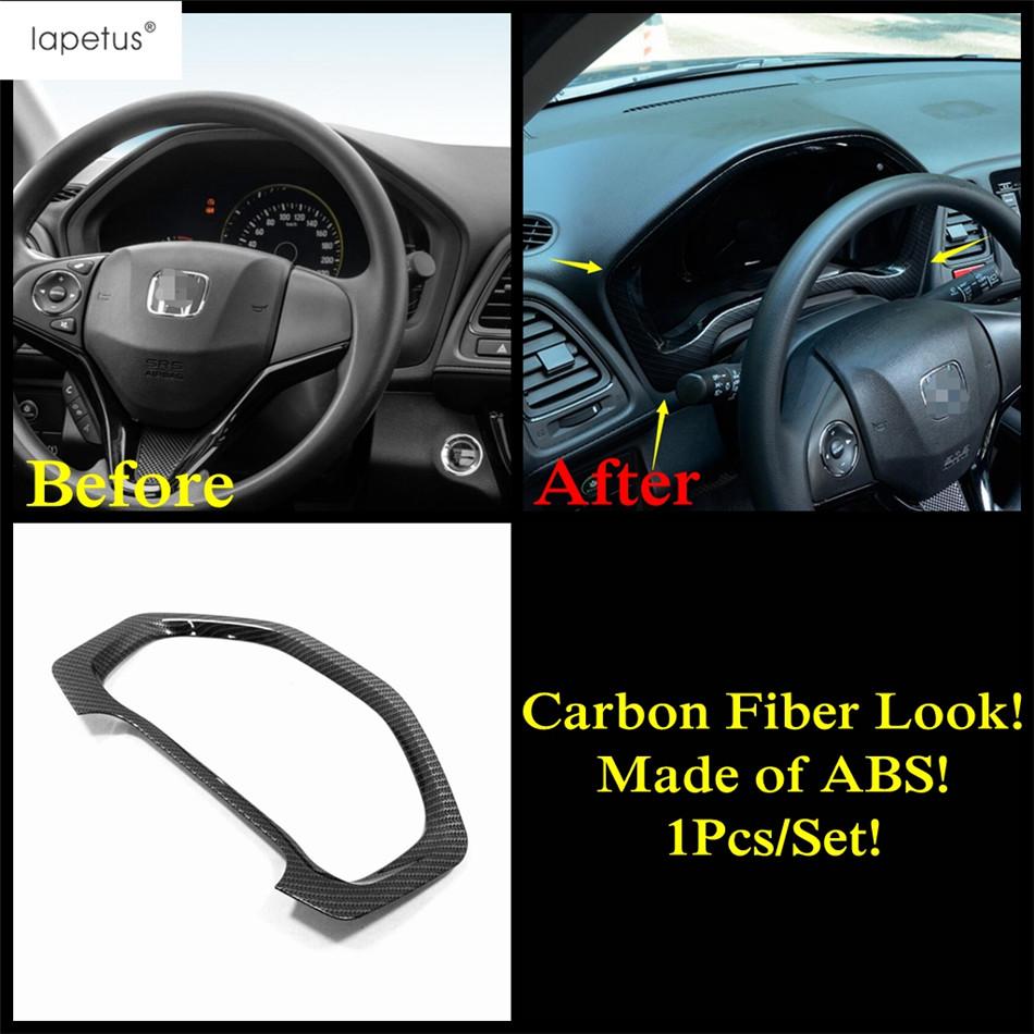 For Honda Vezel HR-V 2014 - Handle Bowl Steering Wheel Gear Window Lift AC Air Panel Cover Trim Carbon Fiber Accessories