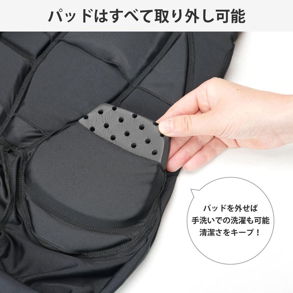 VAXPOT Hip Protector Snowboard Hip Pad Construction for Increased BLK M Size (Backspot) [Dual-Layer Protection] VA-3010 (Men's M)