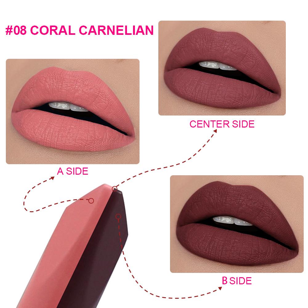 Personalized Waterproof Matte Lipstick Duo - Long-Lasting, Color-Locking, No Logo