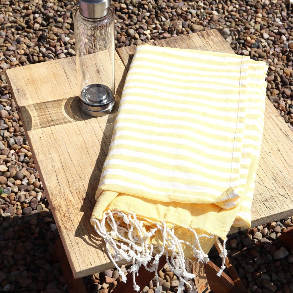 Pareo Throw Cotton Blend 100x180 cm Sunny Yellow