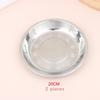 2Pcs Reusable Stainless Steel Dinner Plates Thickened Polished Round Shallow Dishes for Picnic Barbecue Use
