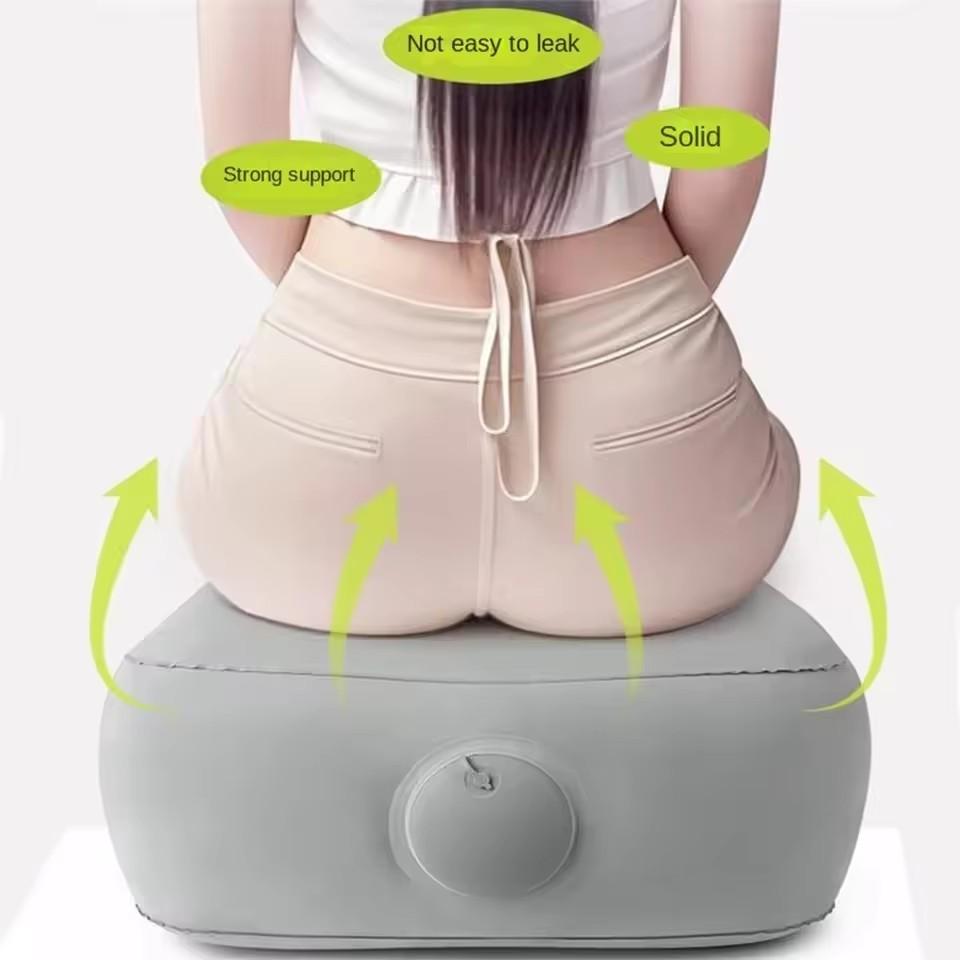 Press-down Inflatable Foot Pads Foldable Thick Height-increasing Seat Cushion Easy to carry Inflatable Seat