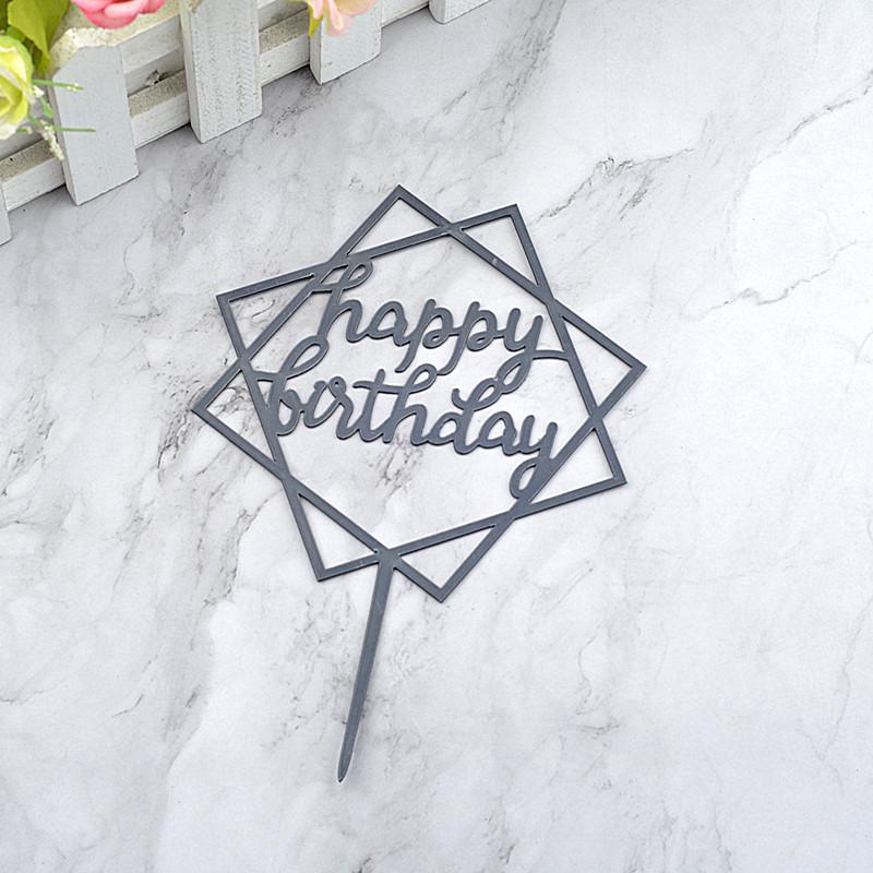 Gold & Black Mirrored Acrylic Cake Topper