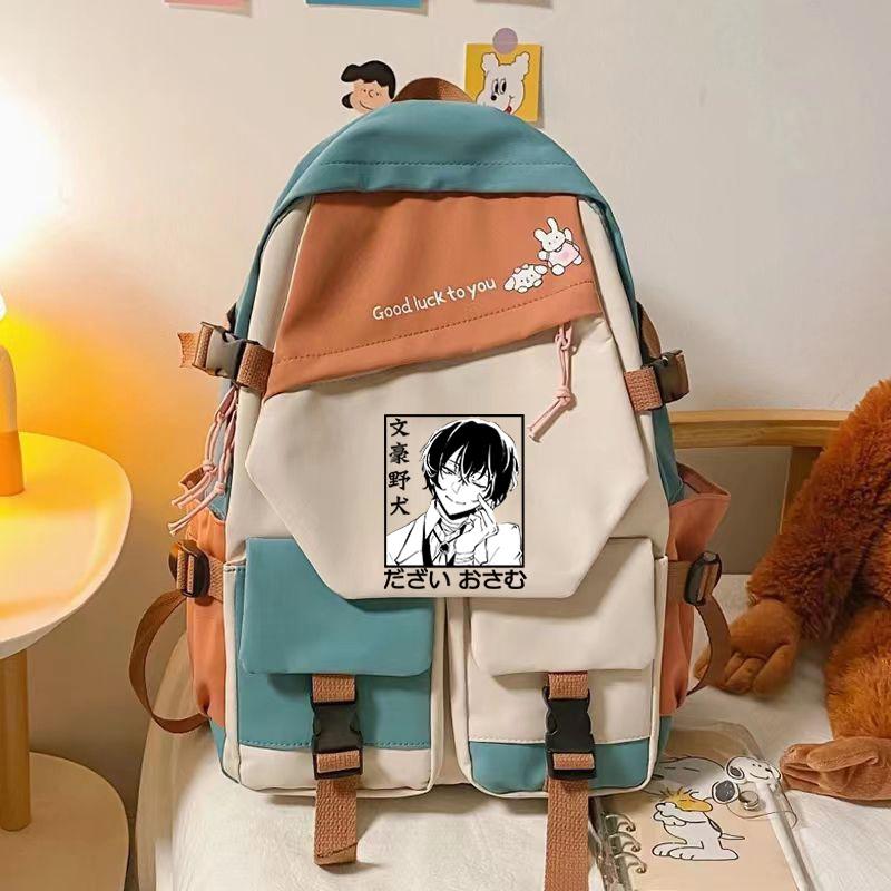 Wenhao Wild Dog Peripheral Printed Backpack Large Capacity Student Personalized School Bag