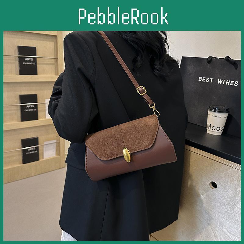 2024 Spring New Simple Casual Single Shoulder Diagonal Crossbody Bag Retro Fashion Small Square Bag Street Trend Pu Women's Armpit Bag