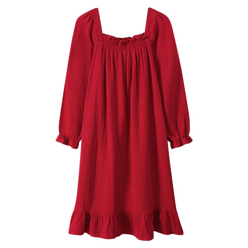 Couple pajamas wedding spring and autumn pure cotton red women's pajamas natal year newlywed men's long-sleeved loungewear suit