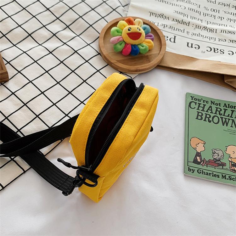 Autumn and Winter New Canvas Small Bag Women's Korean Version Fashion Shoulder Bag Ins Student Casual Messenger Dinosaur Small Square Bag