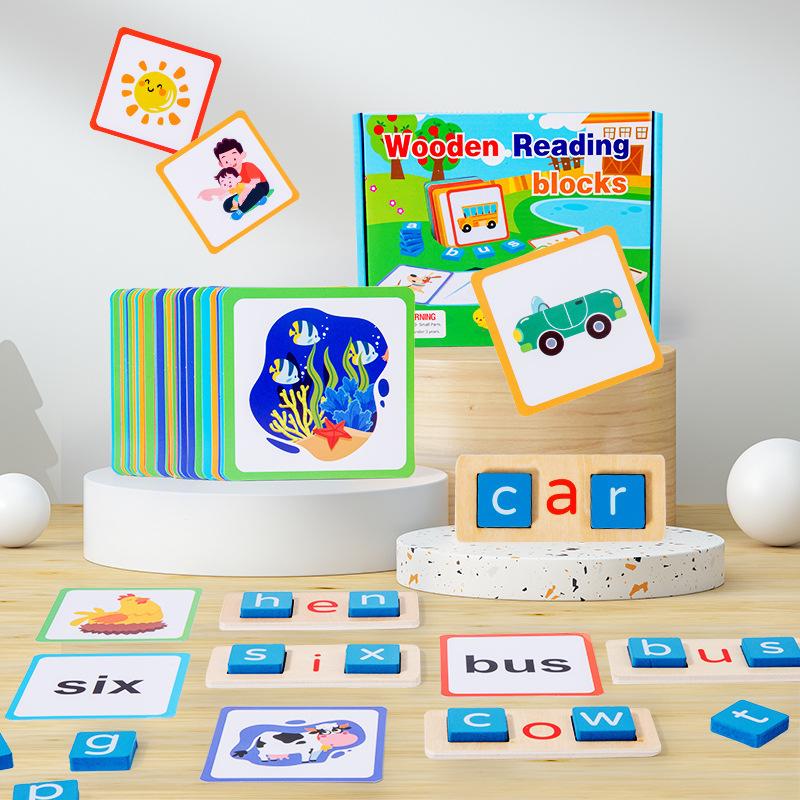 Holz Kinder Frühpädagogik Puzzle Rechtschreibspiel Baustein Englisch Rechtschreibung Alphabet Kognitive Rechtschreibung