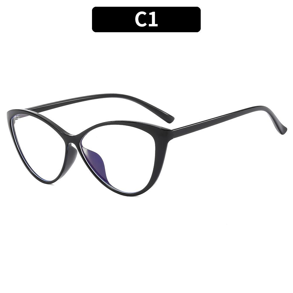 Fashion Korean Version Of The New Anti-Blue Cat Eye Flat Mirror Plain Face Literary Street Shot Glasses Frame Versatile Glasses Frame