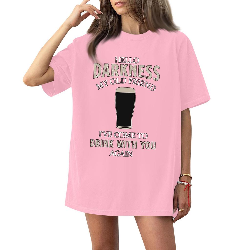 Women's Round Neck Printed Short-sleeved T-shirt Top