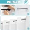 With Snap In Liner Hookless Shower Curtain Removable Shower Cover  Bathroom