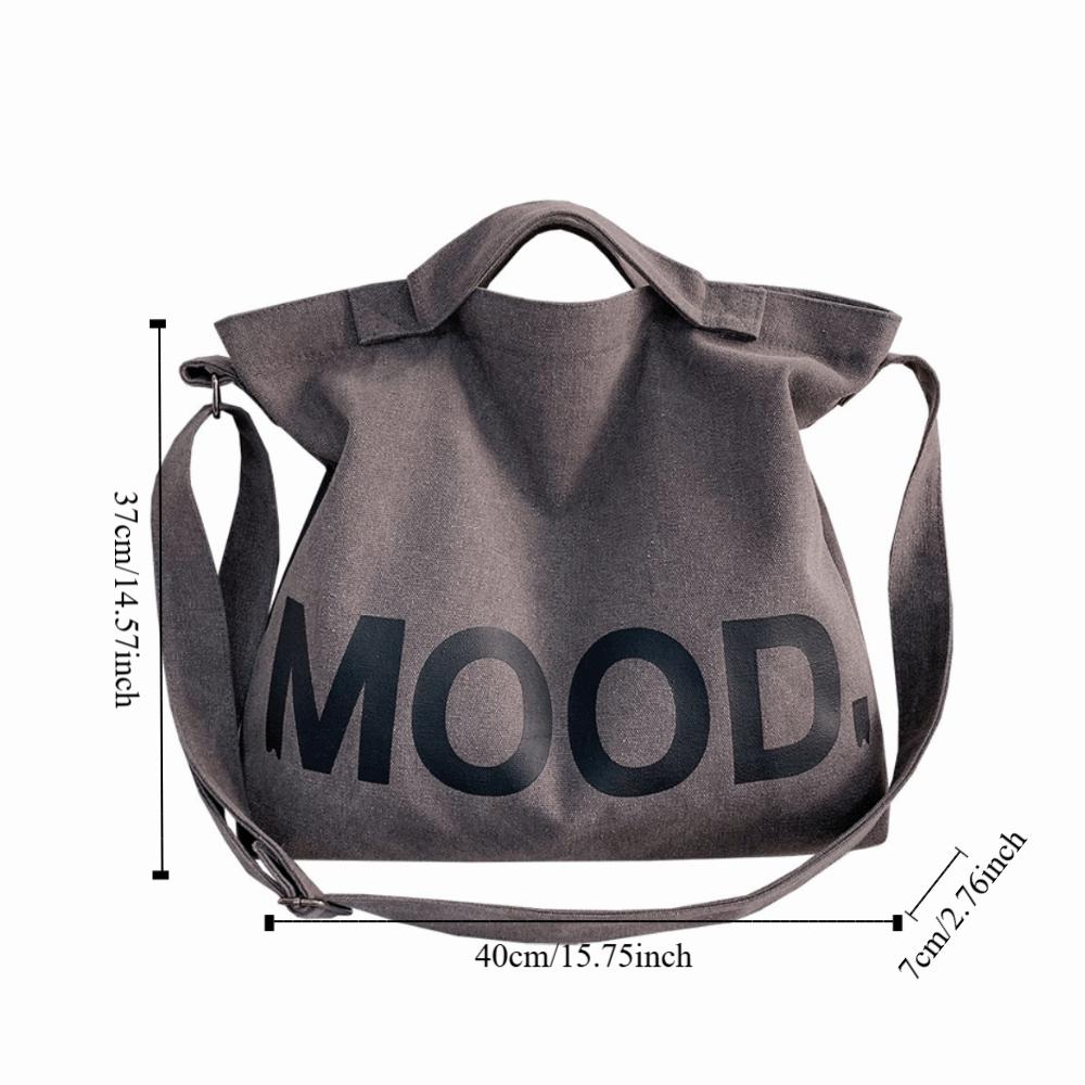 Ins Large Capacity Women Canvas Bag Letter Retro Crossbody Bag Handbags Adjustable Men's Shoulder Bag Men Women