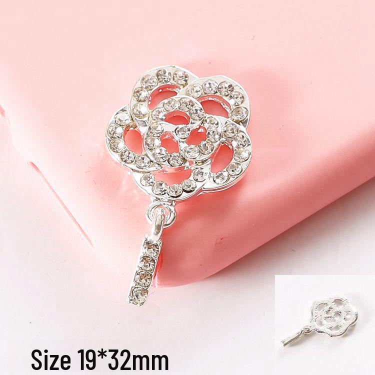 DIY Alloy Sun God Gem Pendant with Pearl and Diamond Accents