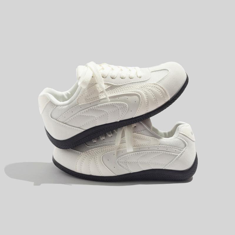 Dexun Schuhe mit dünner Sohle Vielseitige weiße Schuhe Leichte Freizeitschuhe Retro-Mode Damenschuhe Studenten Low-Top Sportschuhe