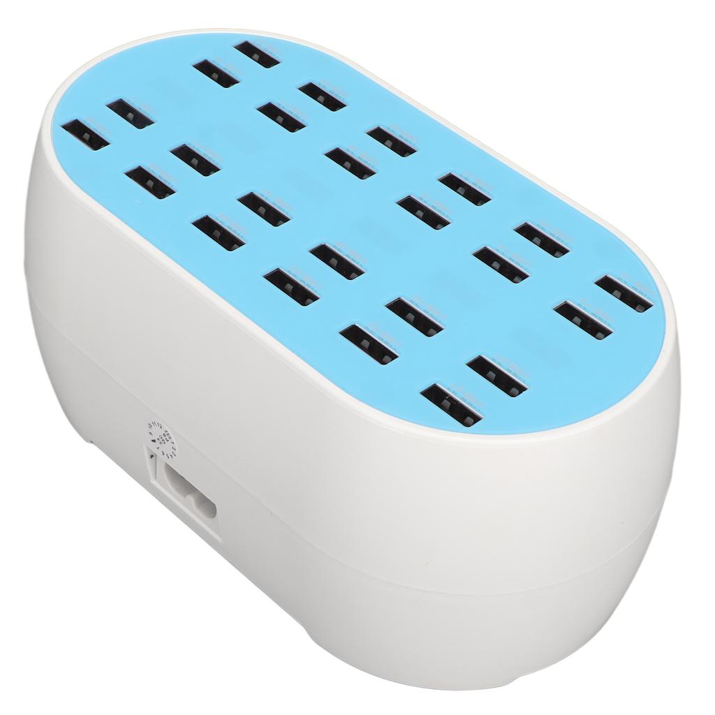 USB Charging Station 160W 24 Port Smart Chip Multiple USB Desktop Charger for Hotel Shop School