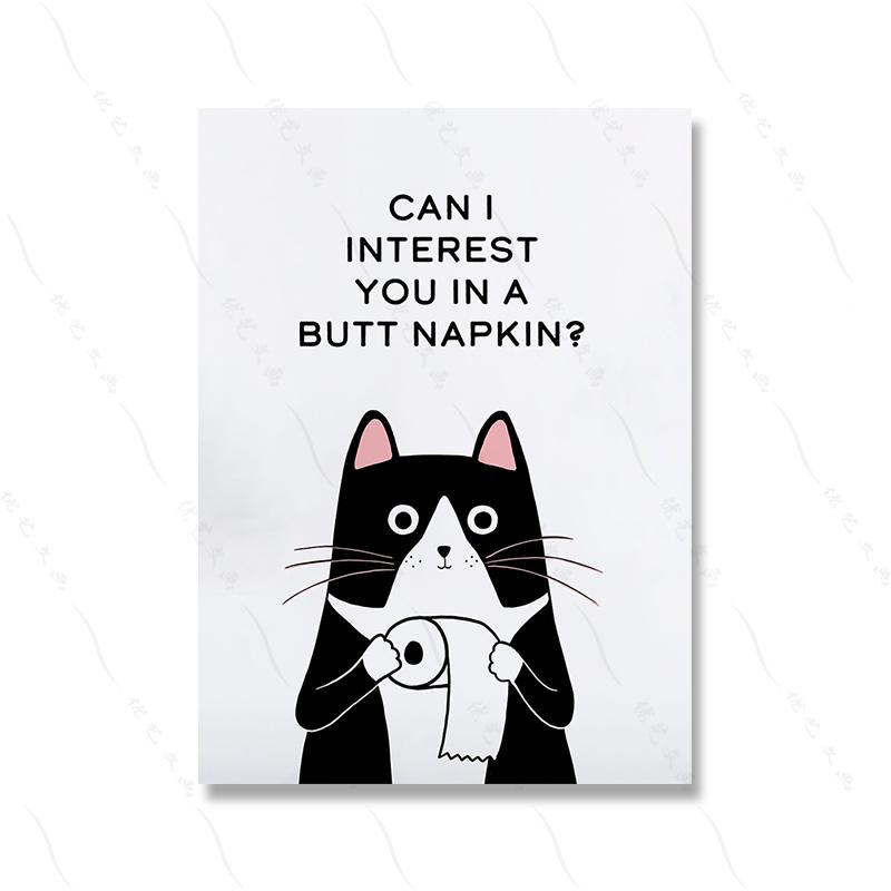 

Могу ли я заинтересовать вас плакатом на салфетке для задницы, туалетом, ванной комнатой, кошачьими рисунками, принтами для декора стен с домашними животными, любителем кошек, подарком для мамы 21x30cm No Framed