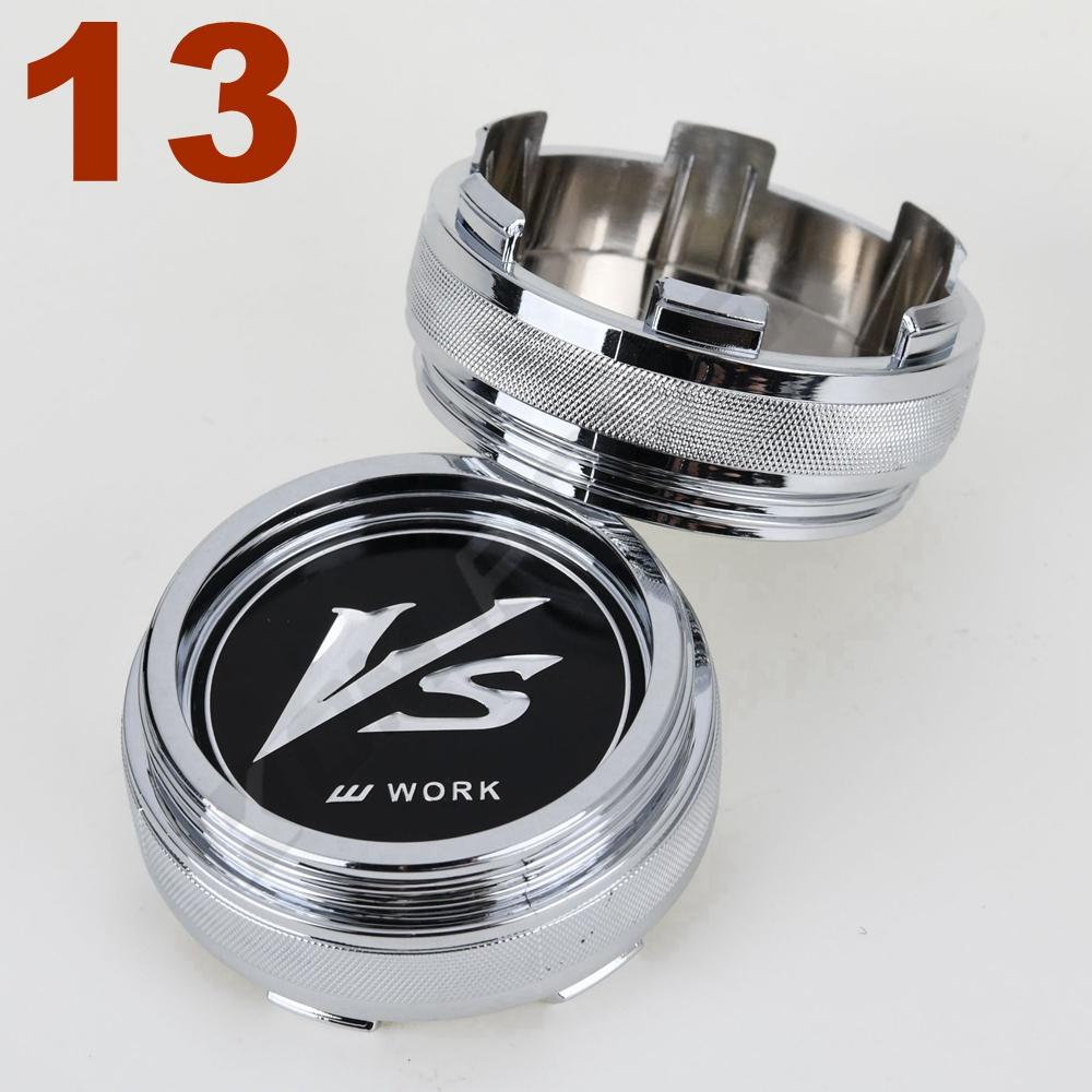 4PCS 61MM OD / 57.5MM ID Sport Rim Cap WORK EMOTION MEISTER VS Sticker Centre Cap Rim Wheel Cover Cap Hubcaps