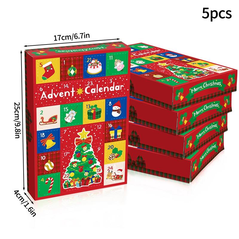 5pcs Christmas Gift Packaging Box 2026 Christmas New Year Blind Box Xmas Party DIY Blind Box Party Supplies