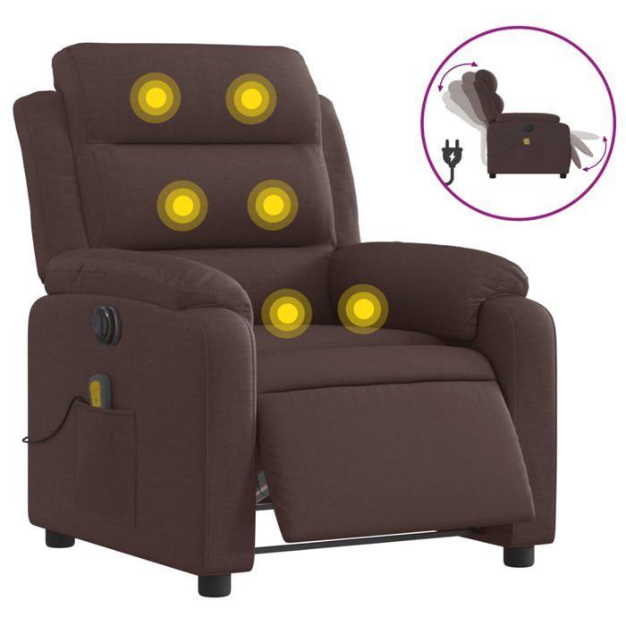 VidaXL Fauteuil de Massage Inclinable Électrique, Chaise de Relaxation avec Dossier, Siège avec Accoudoirs, Fauteuil TV de 3204973