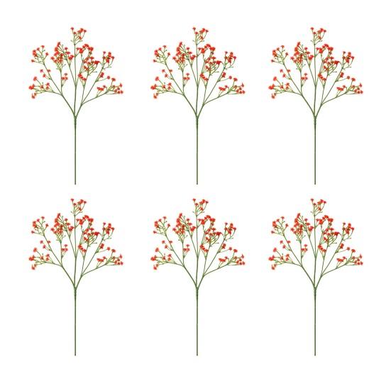 6Pcs 42CM Artificial Babysbreath 3 Fork Realistic Fake Flower Home