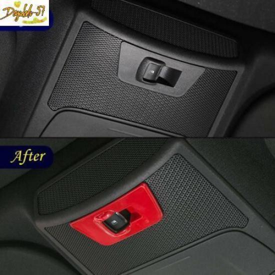Red Rear Window Lift Switch Panel Cover Trim For Ford F150 2015- Accessories