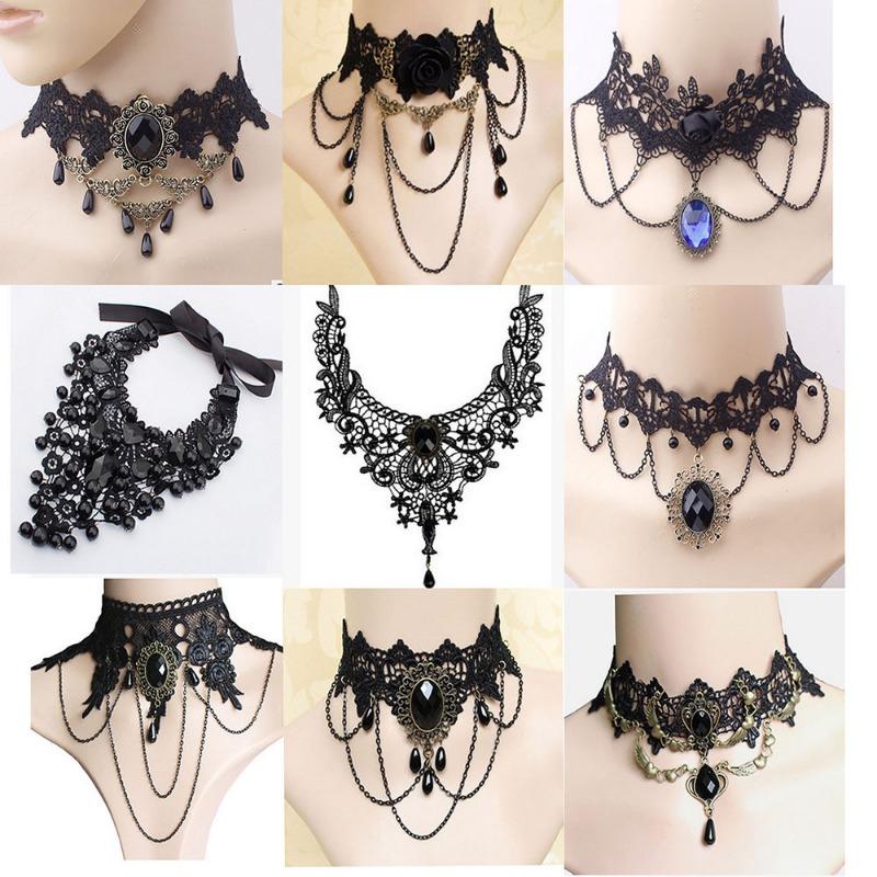 Lace Jewelry, European and American Lace Necklace, Versatile Neck Chain