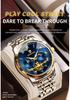 Binbang Luminous Skeleton Waterproof Quartz Men's Watch
