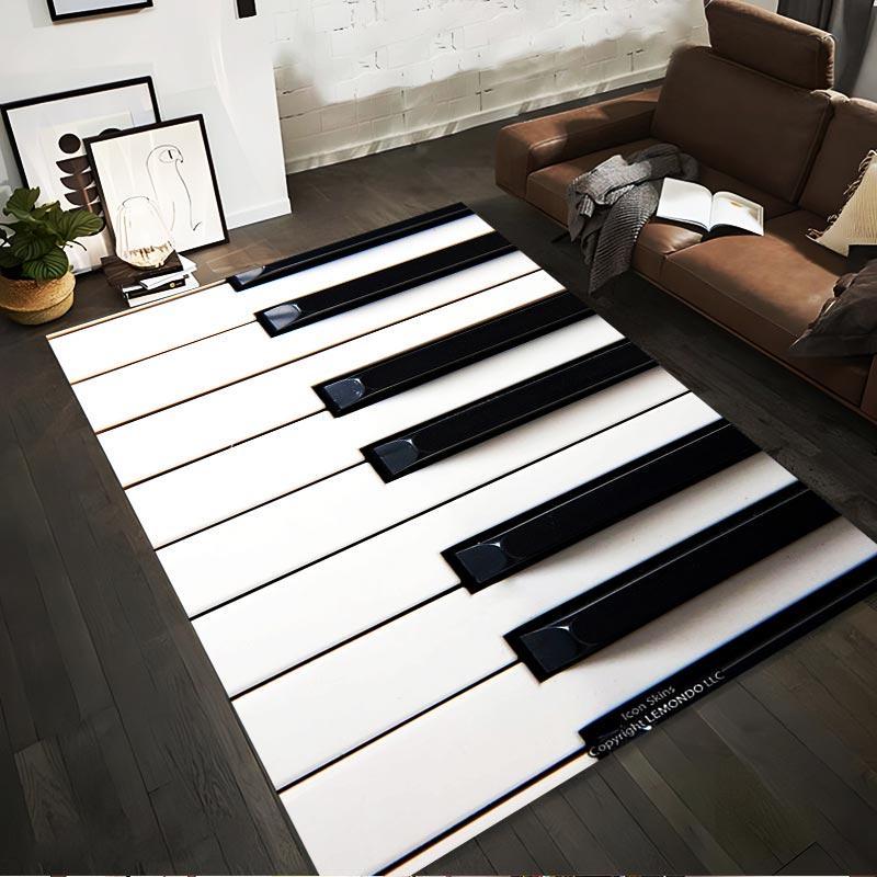 

Piano Key Pattern Carpet for Living Room or Bedroom Decor Rug Suitable for use as an anti-slip for living room bedroom sofas 40x60cm( 15x23in )