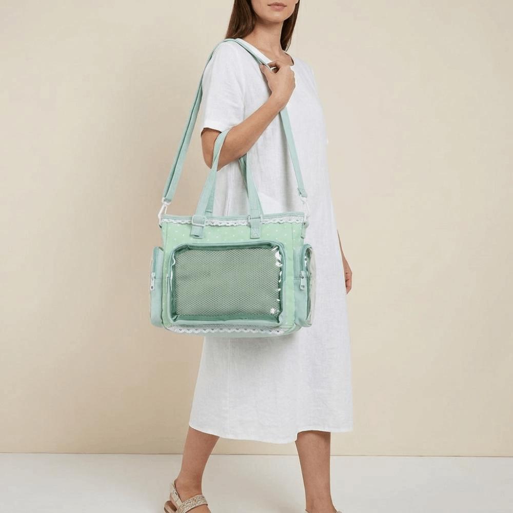 Borsa a Tracolla Trasparente Stile Balletto Pois Anime Y2k Lolita Borsa a Tracolla da Donna