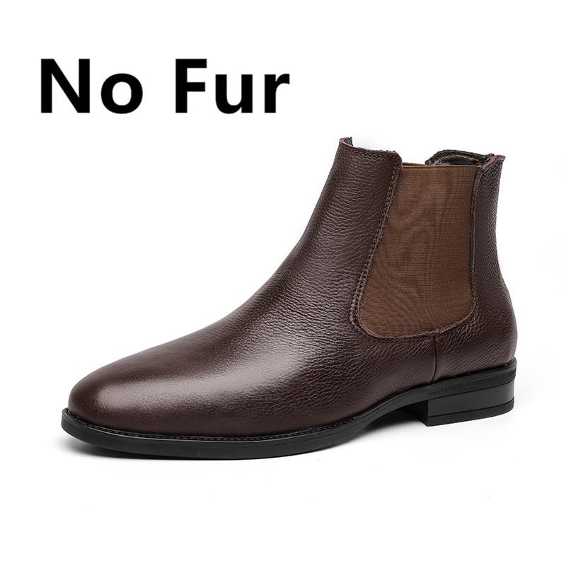 Elegant Chelsea Boots Leather Men Slip-on Dress Formal Boots Model Fashion Motorcycle Boots Vintage British Style Platform Boots