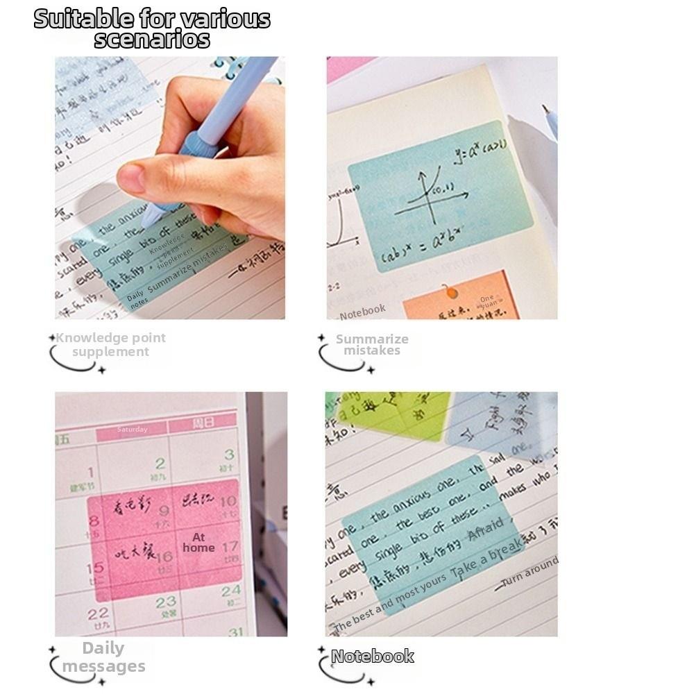 Perlmuttfarbene Ausziehbare Haftnotizen Kawaii Quadratisches Schreibblock Tragbare Cartoon-Notizblöcke Tagebuch