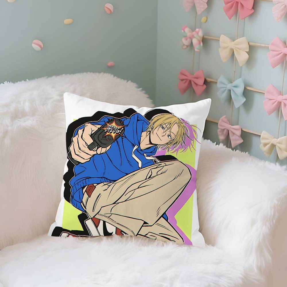 Shin Asakura Case Plush Fabric Soft Pillowcase Double Sided Print Cushion Cover Household Gifts