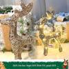 Large Luminous Wrought Iron Reindeer & Christmas Tree Ornaments for Hotel, Mall, or Garden Displays