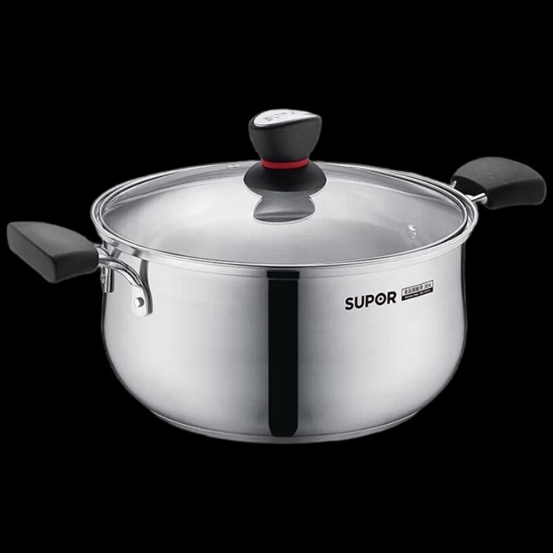 SUPOR Little Red Circle 24cm Stainless Steel Soup Pot