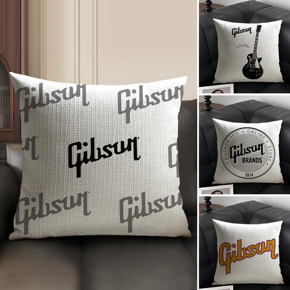 Fashion Brand G-Gibson Cushion Cover Summer Breathable Linen Organic Fabric Double-Sided Printing Sofa Pillow Case Home Decor
