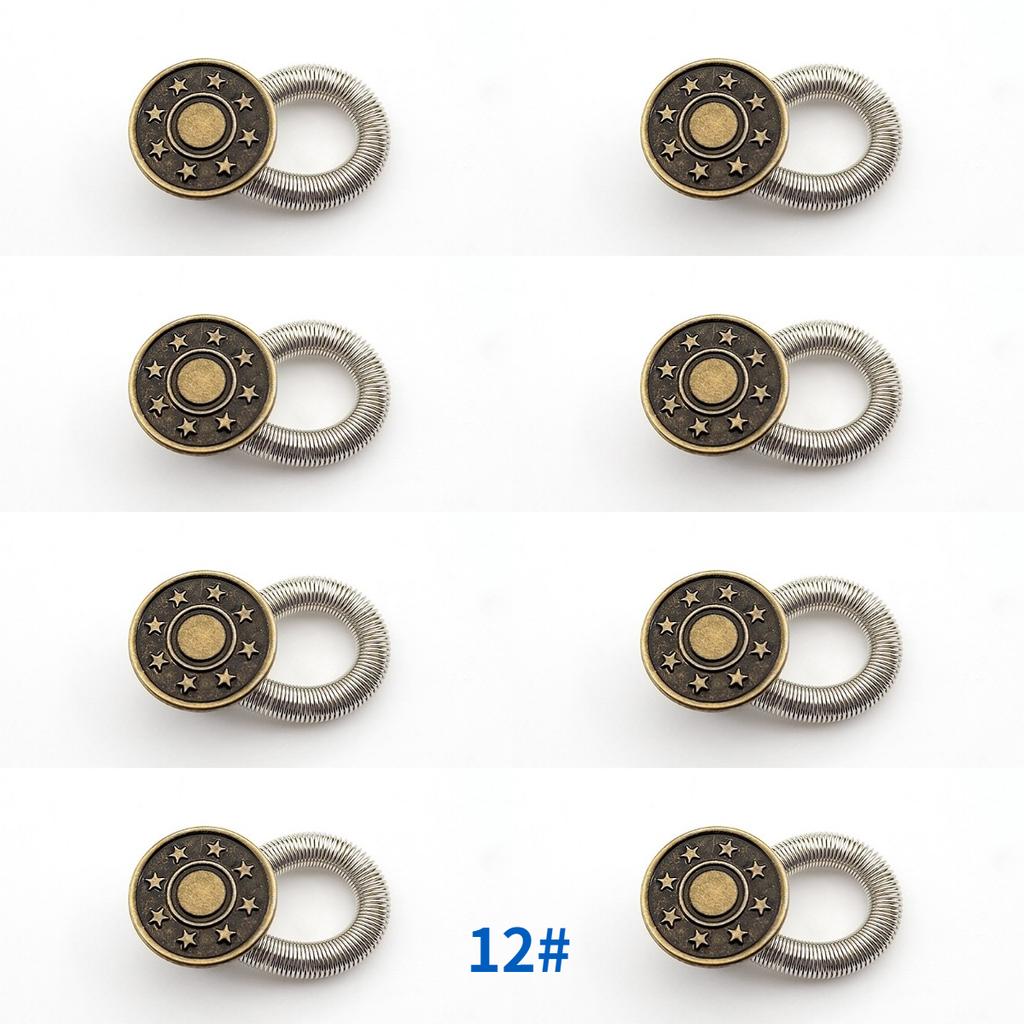 1/4/8 Stück Abnehmbare Jeans Taillenverstellung Schnalle Metallknopf Erweiterung für DIY Hosen Jeans Kostenloses Nähen Taillenerweiterungen Knöpfe