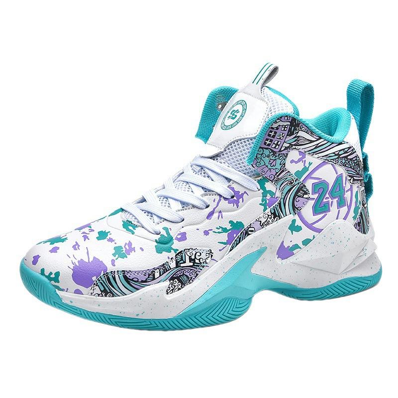 New basketball shoes men's and women's actual combat cement sports running shoes leather sneakers older children's student training shoes