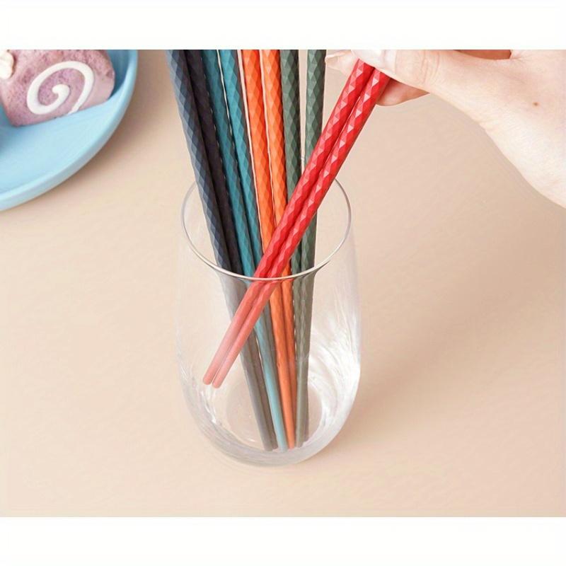 Essstäbchen für den Hausgebrauch, Schimmelresistent, Ein Essstäbchen pro Person, Gesundes Essens-Sharing, Klein und Frisch, Hitzebeständige Legierung