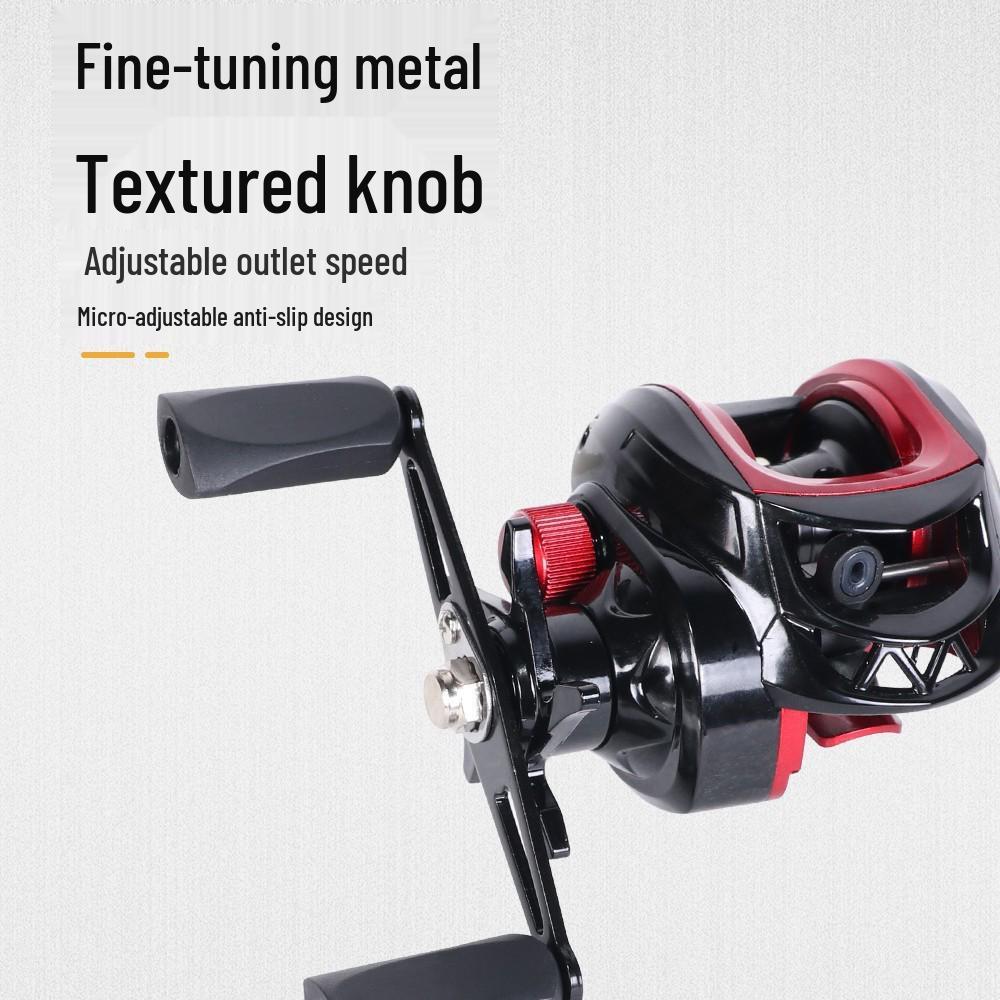 Full Metal Baitcasting Reel, No Backlash, Black Fish Wheel, Long Cast Water Drop, Micro Lure Raft Fishing