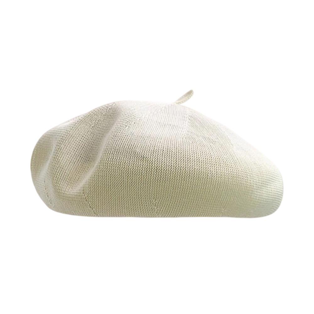 Knitted Berets Hat for Women Cotton Yarn Summer Beret Dome Painter Hat  for Spring and Summer