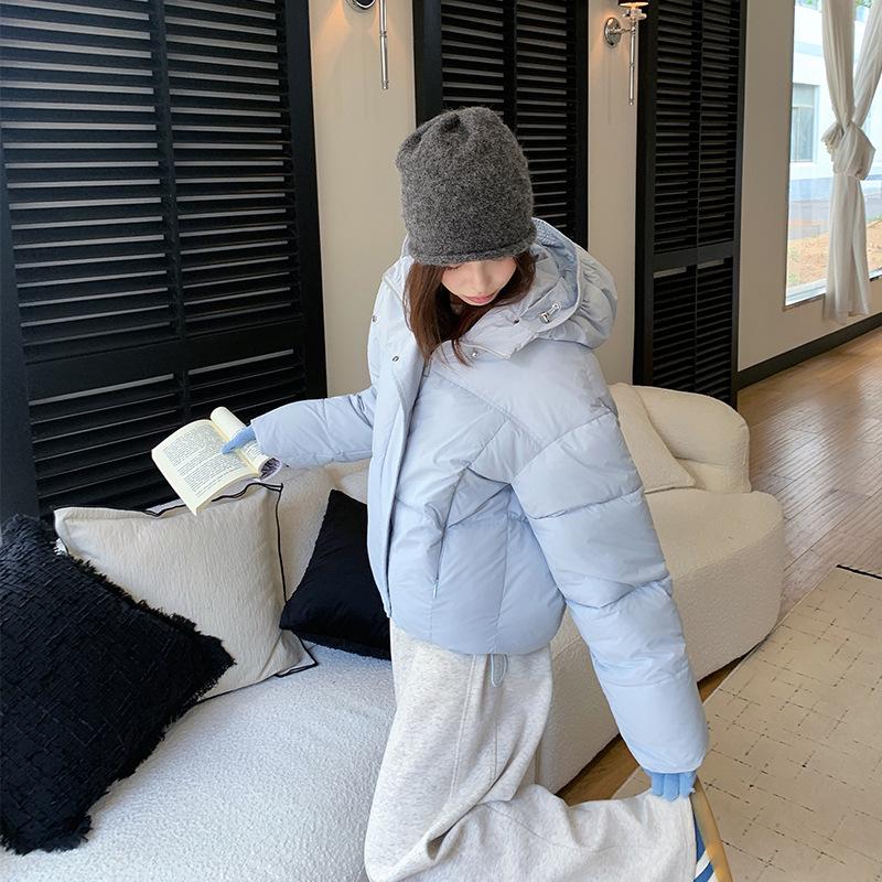 Winter Women's Short Hooded Down Jacket Korean StyleOversize