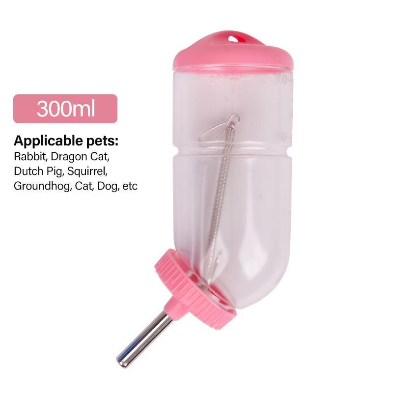 300ml/500ml Plastic Hamster Drinker Water Bottle Dispenser Feeder Hanging Guinea Pig Squirrel Rabbit Pet Drinking Fountain