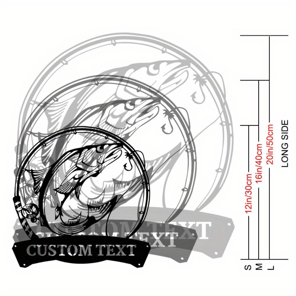 Metal Sign Norwegian Salmon Fishing Gift Personalized Nameplate Home Decor Wall Art Angler Sculpture