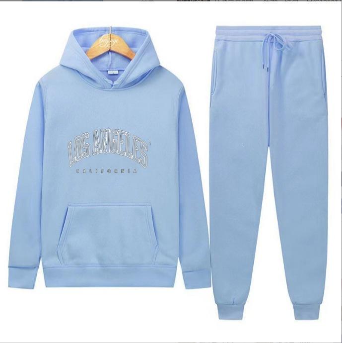 Europäische und amerikanische Herrenmode Frühling und Herbst Kapuzenpullover einfarbig Pullover-Anzug Herren Sport- und Freizeitanzug Herren-Kapuzenpullover