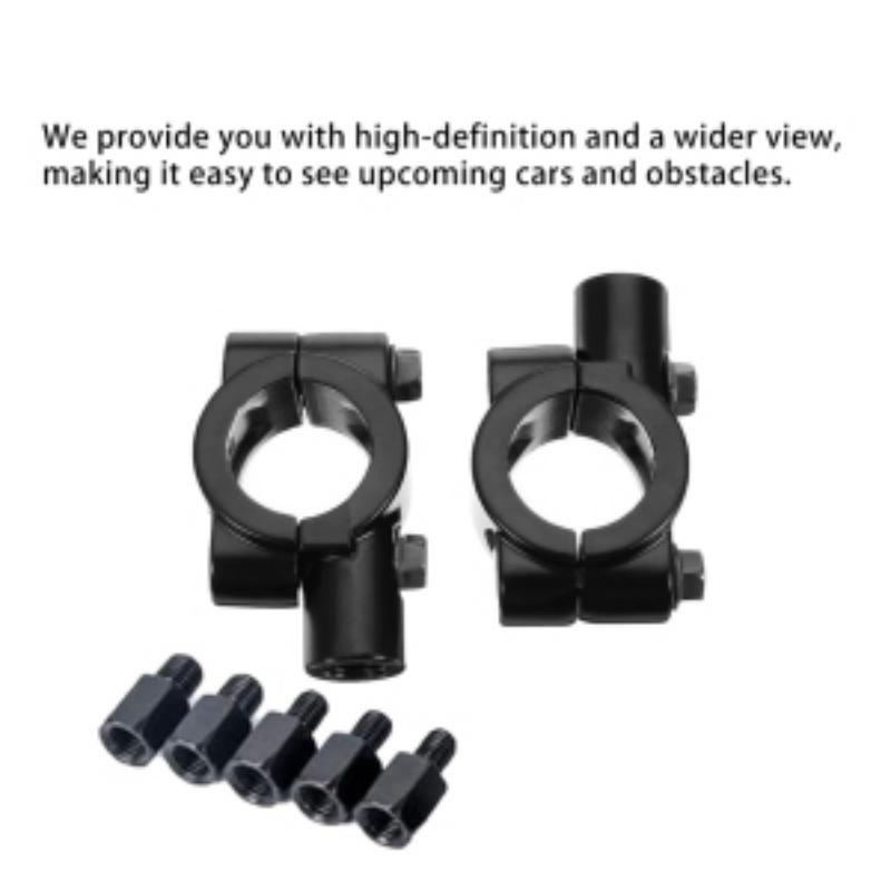 Kolip Universal Motorcycle Mirrors With M8 M10 Bolt Convex Handlebar Mount Rear View Side Mirror For Bike Scooter ATV
